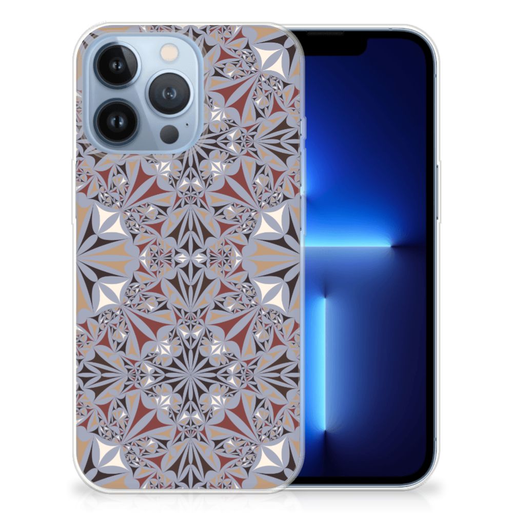 Apple iPhone 13 Pro TPU Siliconen Hoesje Flower Tiles B2C Telecom