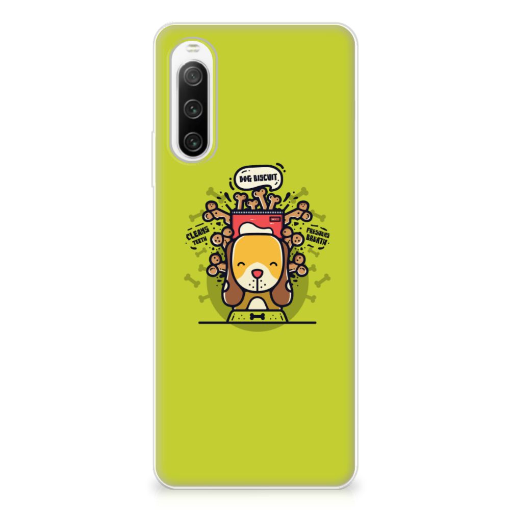 Sony Xperia 10 IV Telefoonhoesje met Naam Doggy Biscuit B2C Telecom