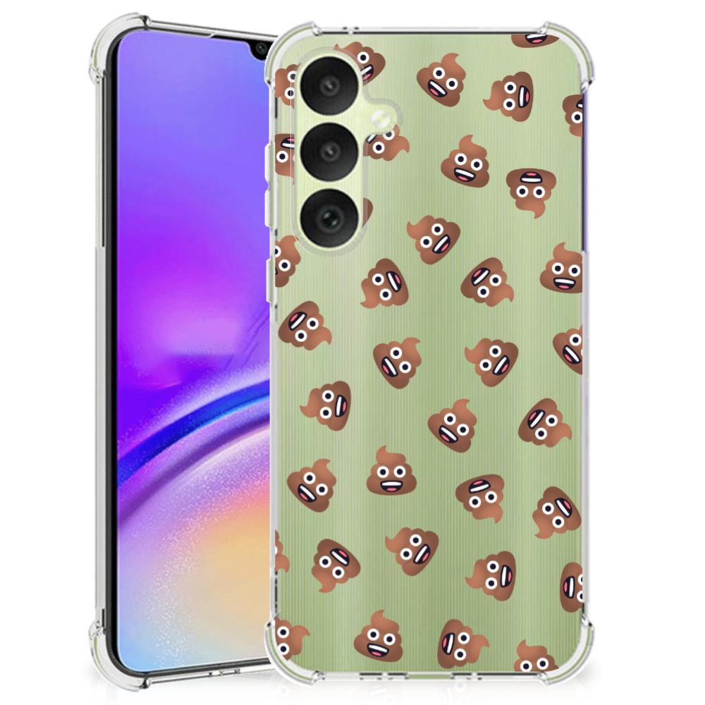 Doorzichtige Silicone Hoesje voor Samsung Galaxy A35 Poep Emojis B2C Telecom