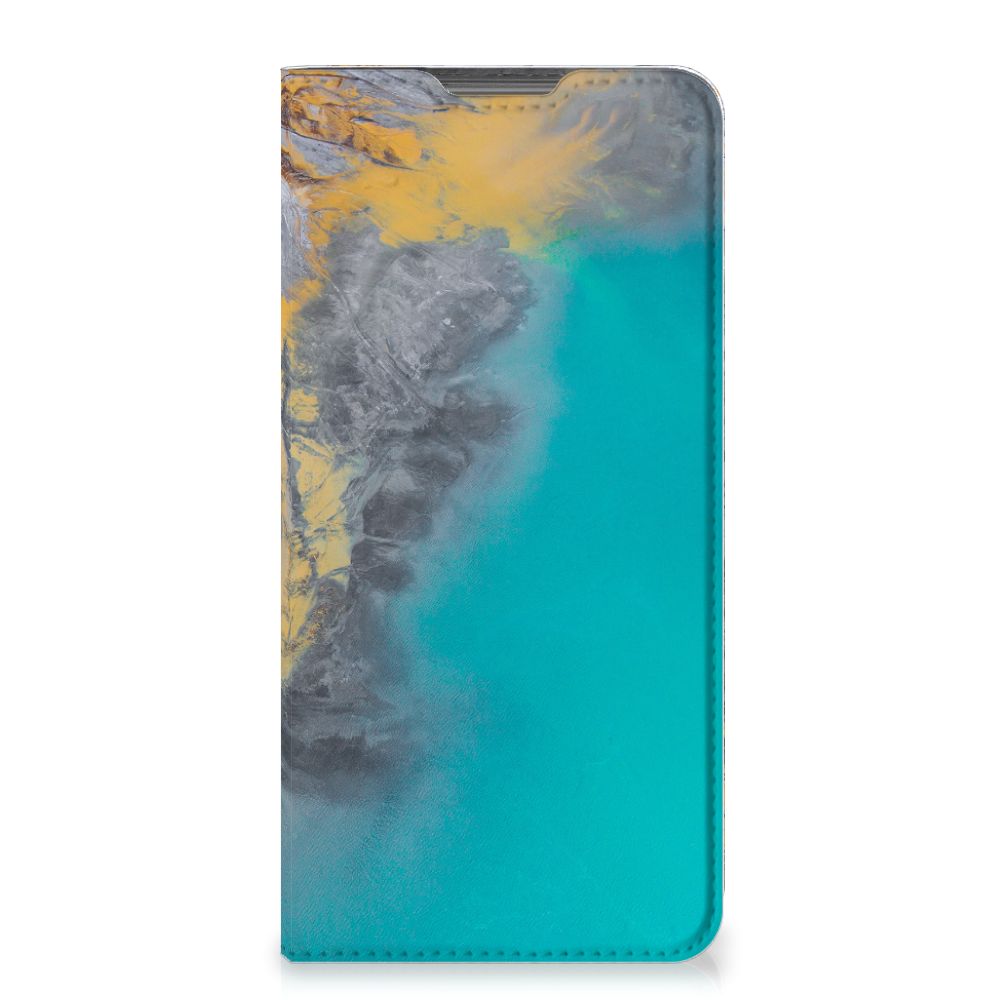 Motorola Moto G52 | Moto G82 Standcase Marble Blue Gold - B2C Telecom