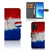 OPPO Reno6 5G Bookstyle Case Nederland met artistiek ontwerp van de Nederlandse vlag.