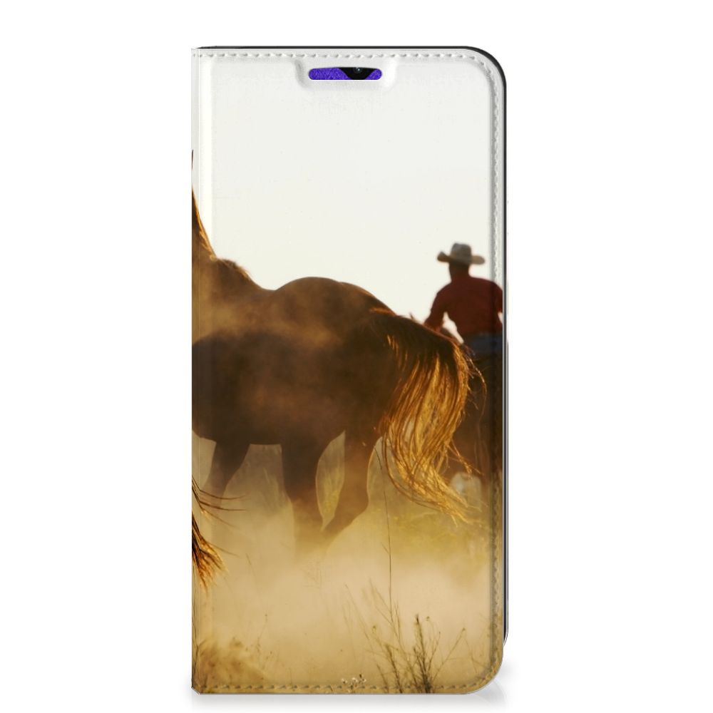 Samsung Galaxy A13 (5G) | Samsung Galaxy A04s Hoesje maken Design Cowboy met afbeelding van paarden en cowboy