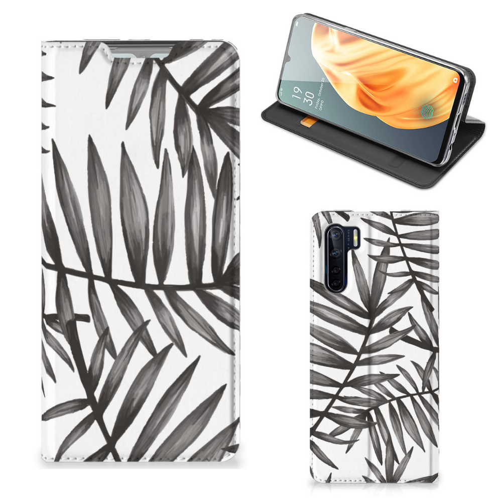 OPPO Reno3 | A91 Smart Cover Leaves Grey - B2C Telecom