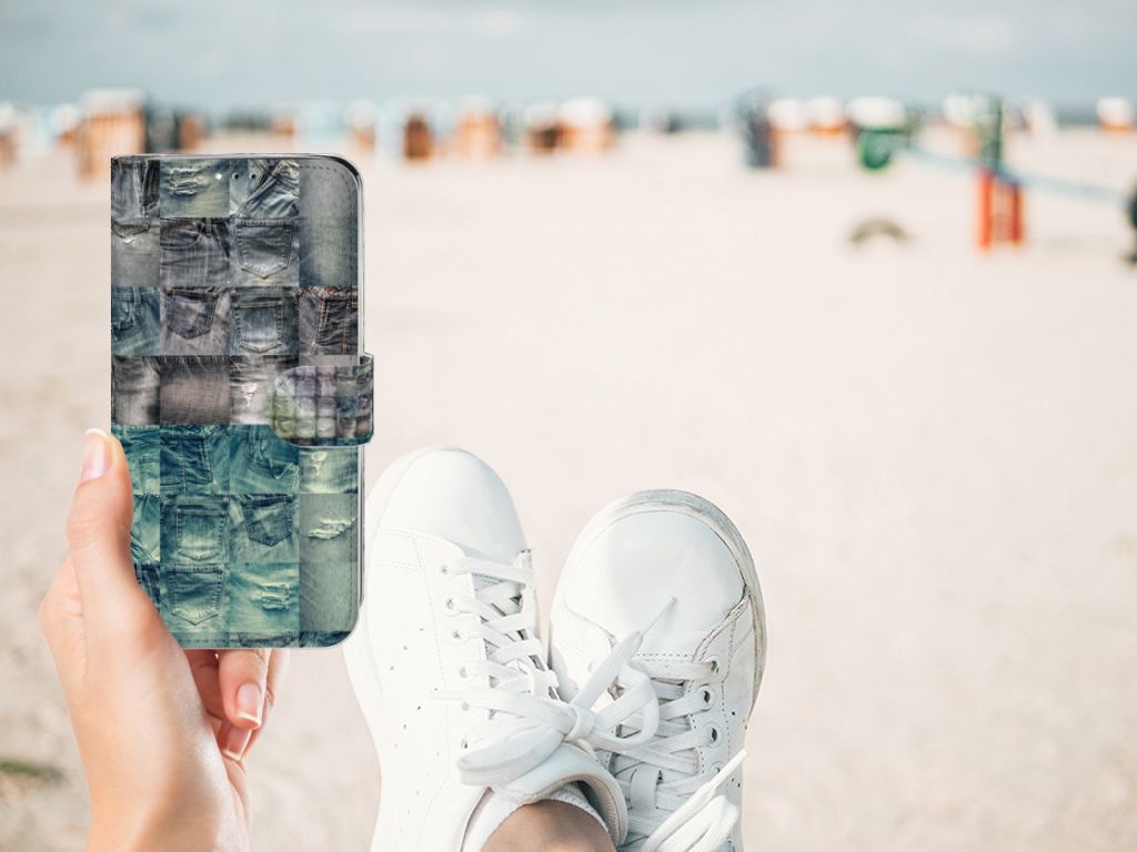 Wallet Case met Pasjes Motorola Moto G7 | G7 Plus Spijkerbroeken