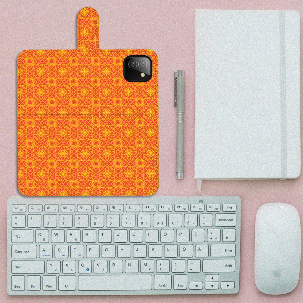 Samsung Galaxy A03 Telefoon Hoesje Batik Oranje