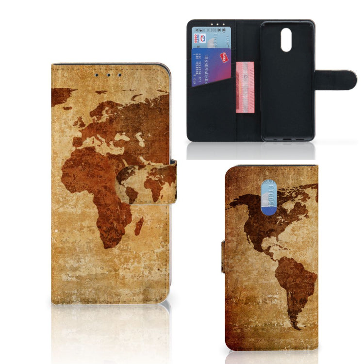 Nokia 2.3 Flip Cover Wereldkaart