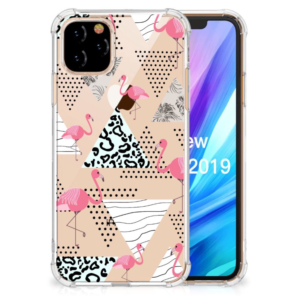 Apple iPhone 11 Pro Case Anti-shock Flamingo Triangle