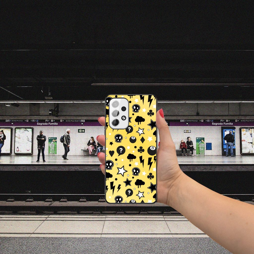 Telefoonhoesje Samsung Galaxy A53 Punk Geel B2C Telecom