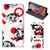 Mobiel BookCase Samsung Xcover Pro Skull Red