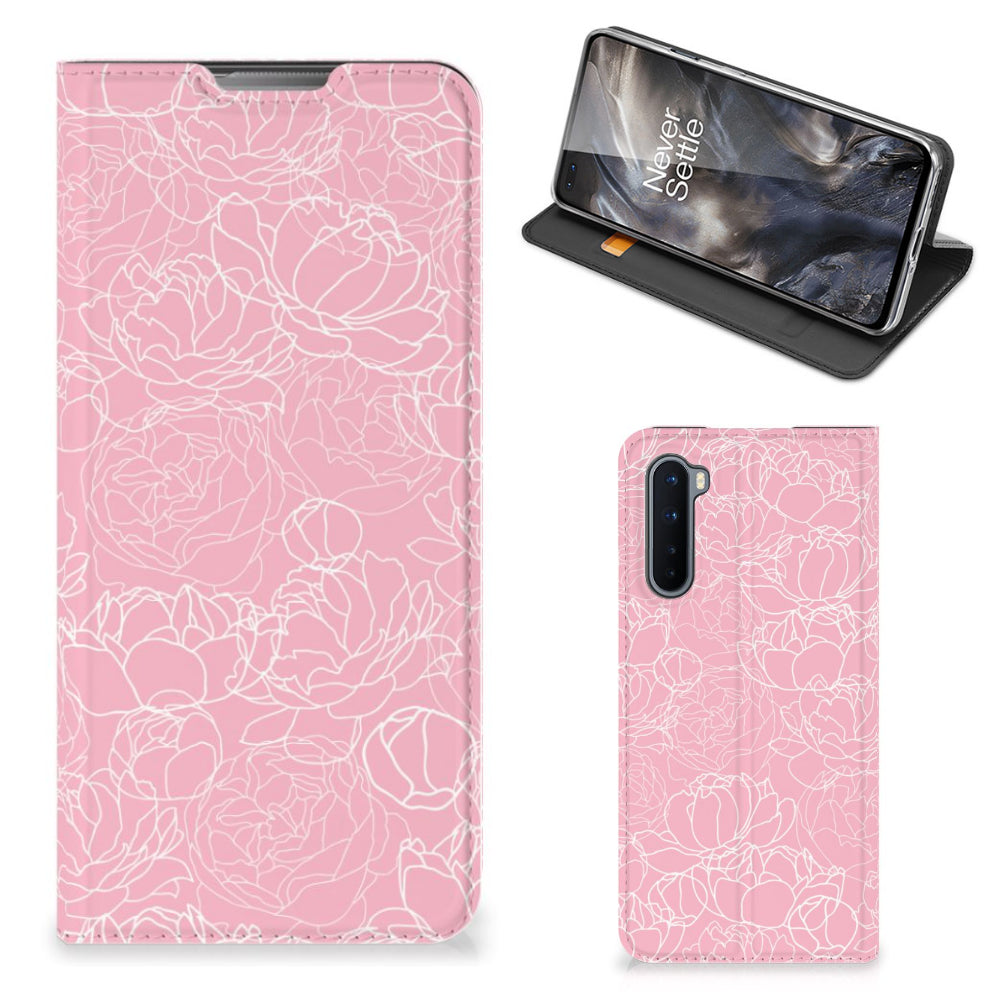 OnePlus Nord Smart Cover White Flowers
