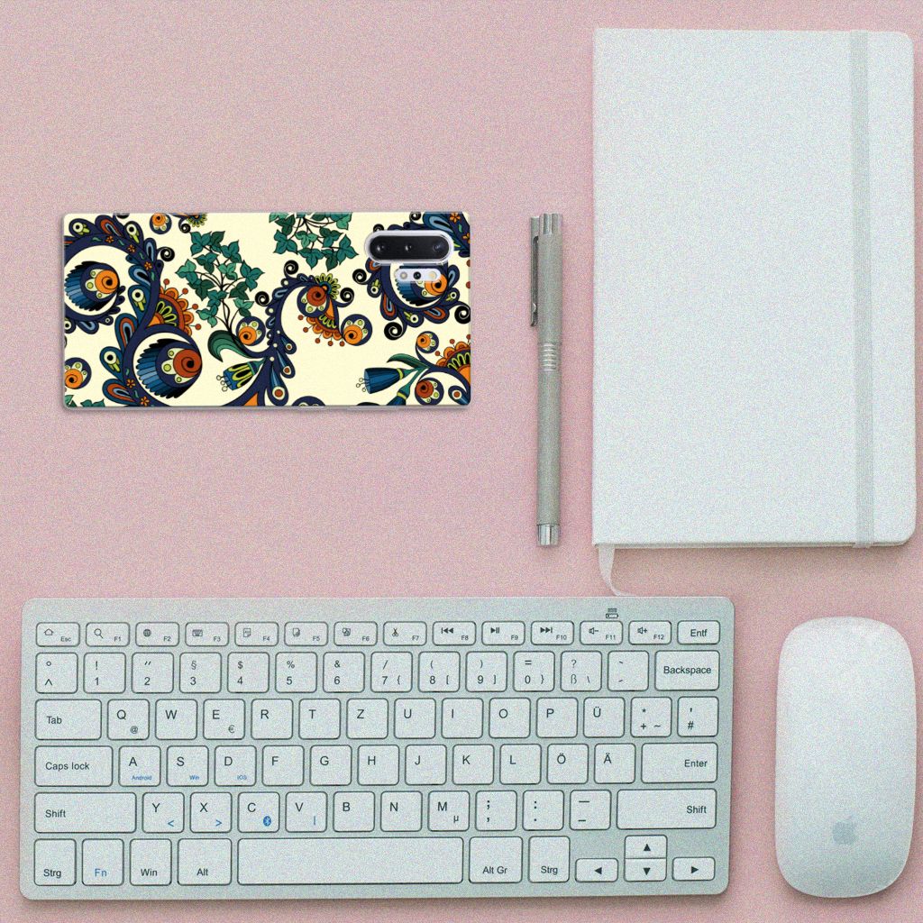 Siliconen Hoesje Samsung Galaxy Note 10 Plus Barok Flower