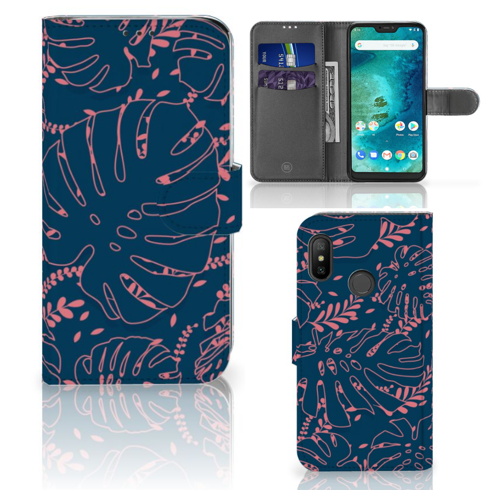 Xiaomi Mi A2 Lite Hoesje Palm Leaves