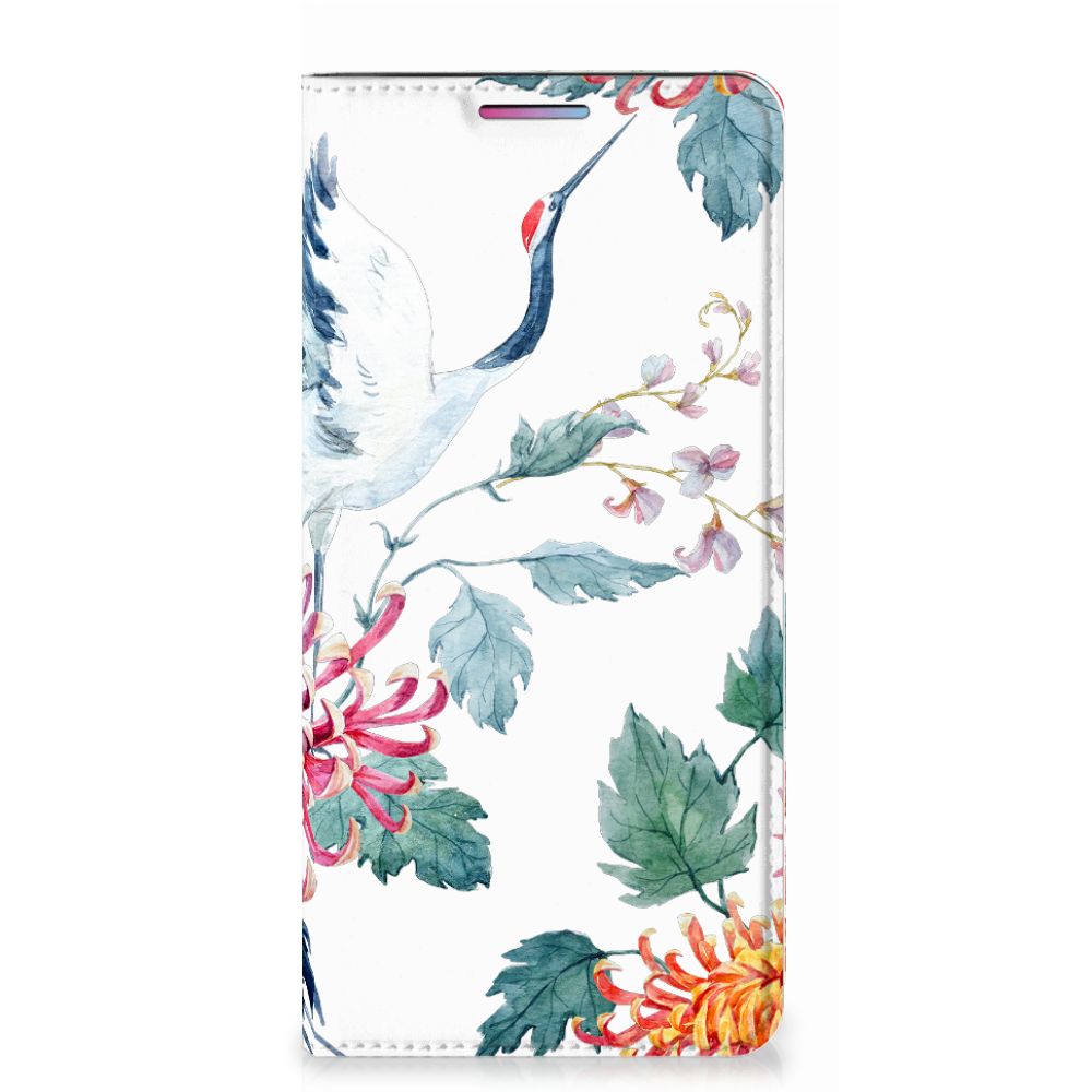 Motorola Moto G60s Hoesje maken Bird Flowers - B2C Telecom