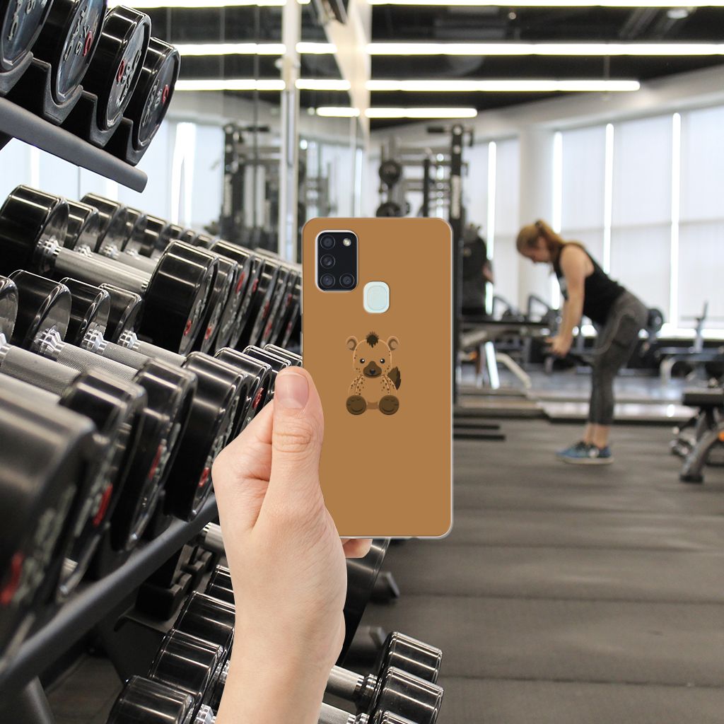 Samsung Galaxy A21s Telefoonhoesje met Naam Baby Hyena B2C Telecom