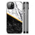 Apple iPhone 13/14 Marmeren Print Telefoonhoesje Marmer Wit Zwart - Origineel Cadeau Man