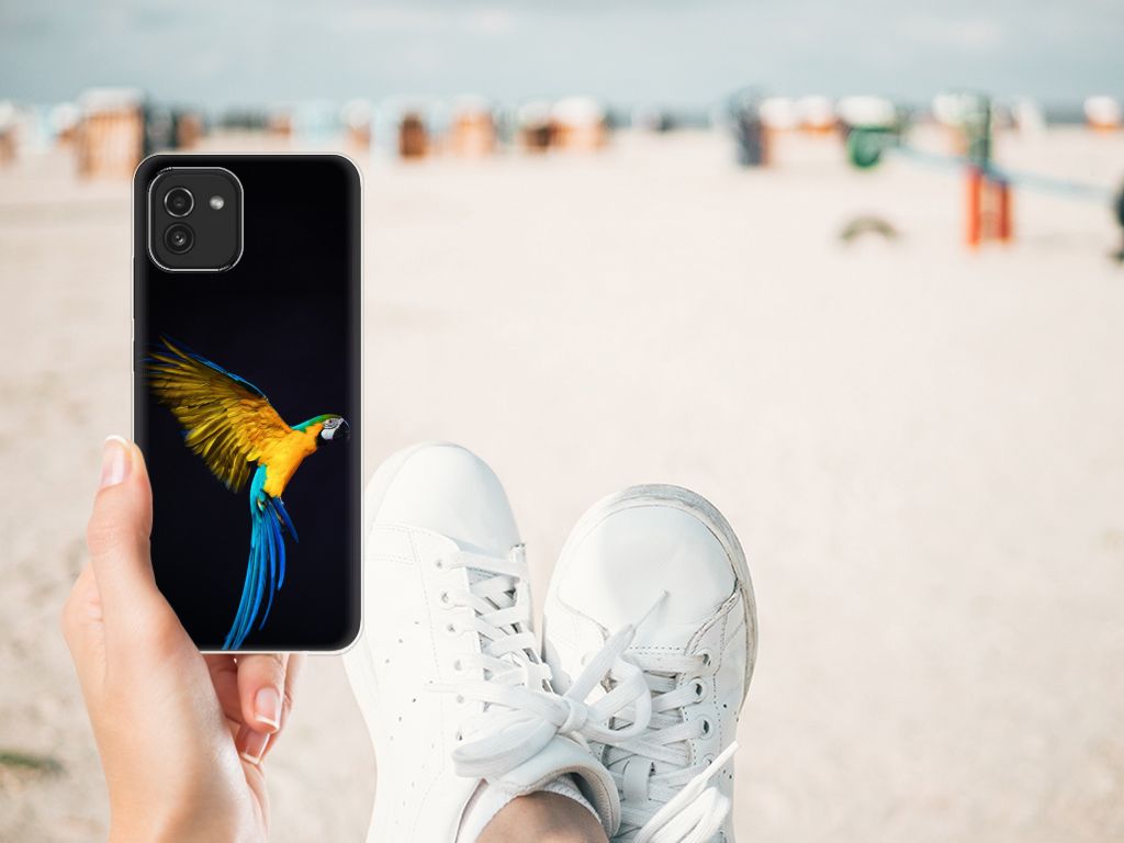 Samsung Galaxy A03 TPU Hoesje Papegaai B2C Telecom