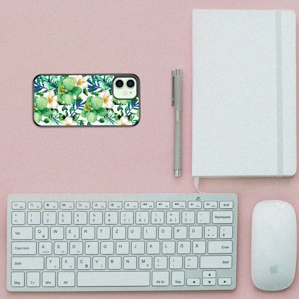 iPhone 12 Mini Skin Case Orchidee Groen B2C Telecom