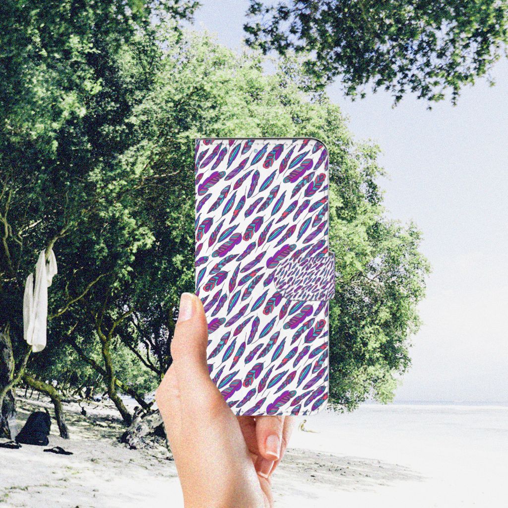 OPPO Find X3 Neo 5G Telefoon Hoesje Feathers Color