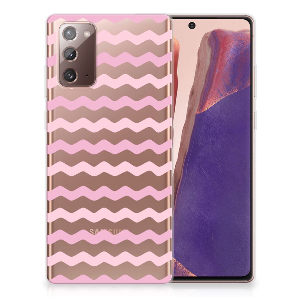 Samsung Note 20 TPU bumper Waves Roze B2C Telecom