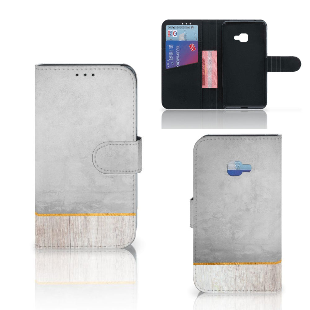 Samsung Galaxy Xcover 4 | Xcover 4s Book Style Case Wood Concrete
