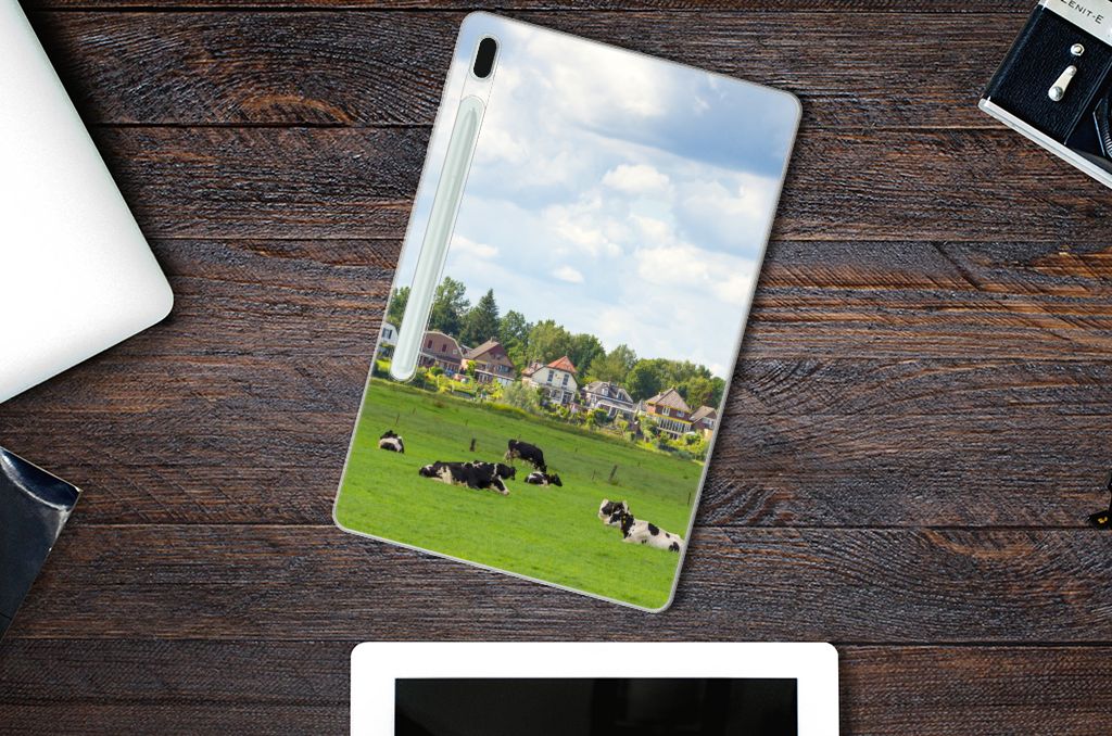 Samsung Galaxy Tab S7FE Back Case Koeien - B2C Telecom