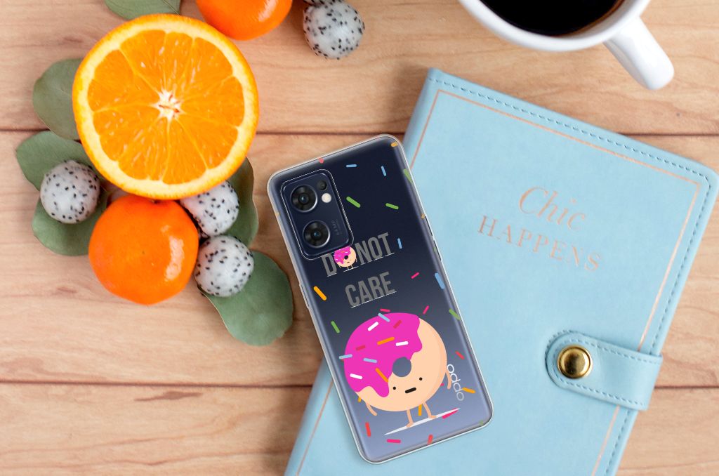 OPPO Reno 7 5G | Find X5 Lite Siliconen Case Donut Roze B2C Telecom