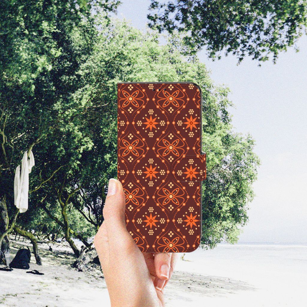 Motorola Edge 30 Pro Telefoon Hoesje Batik Brown