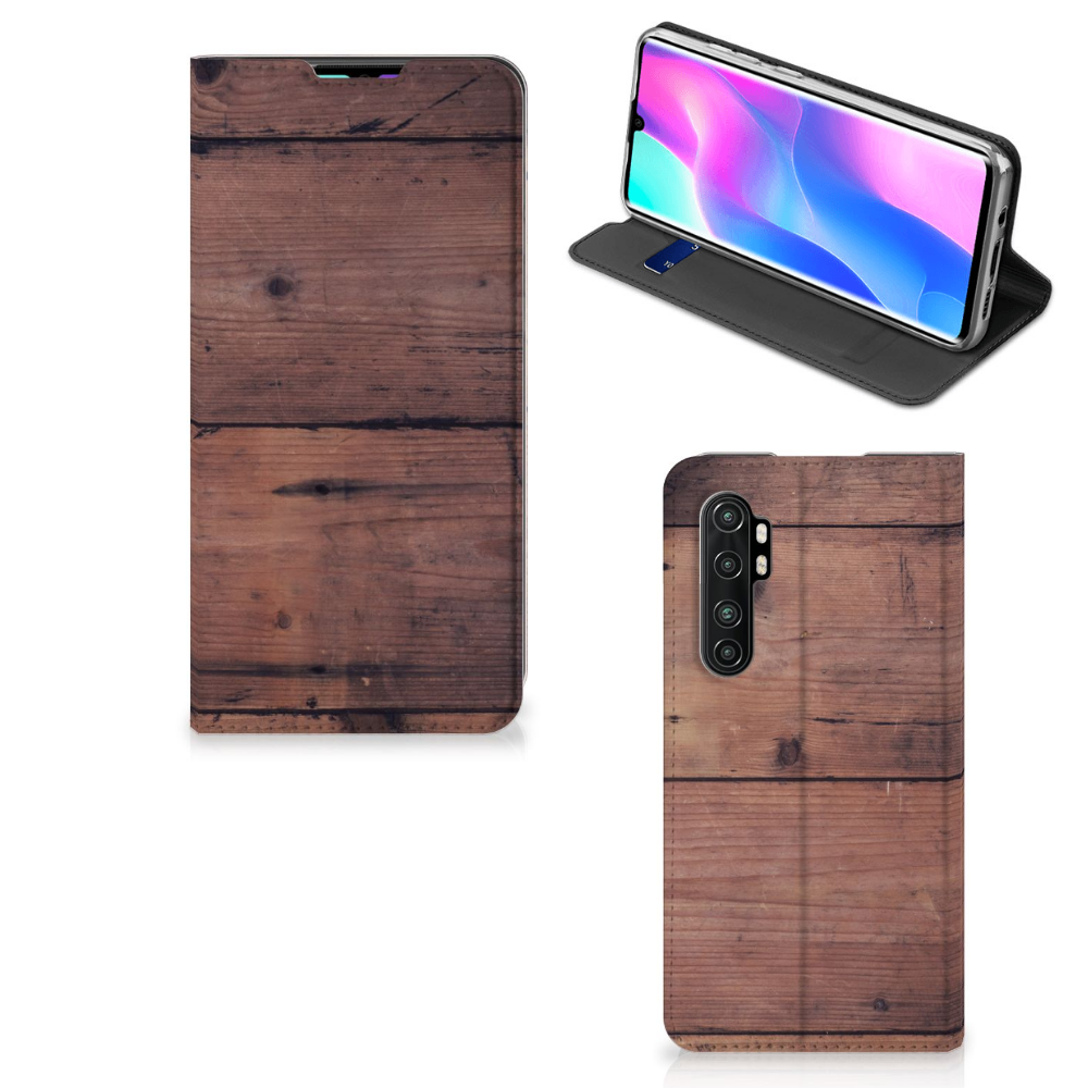 Xiaomi Mi Note 10 Lite Book Wallet Case Old Wood - B2C Telecom