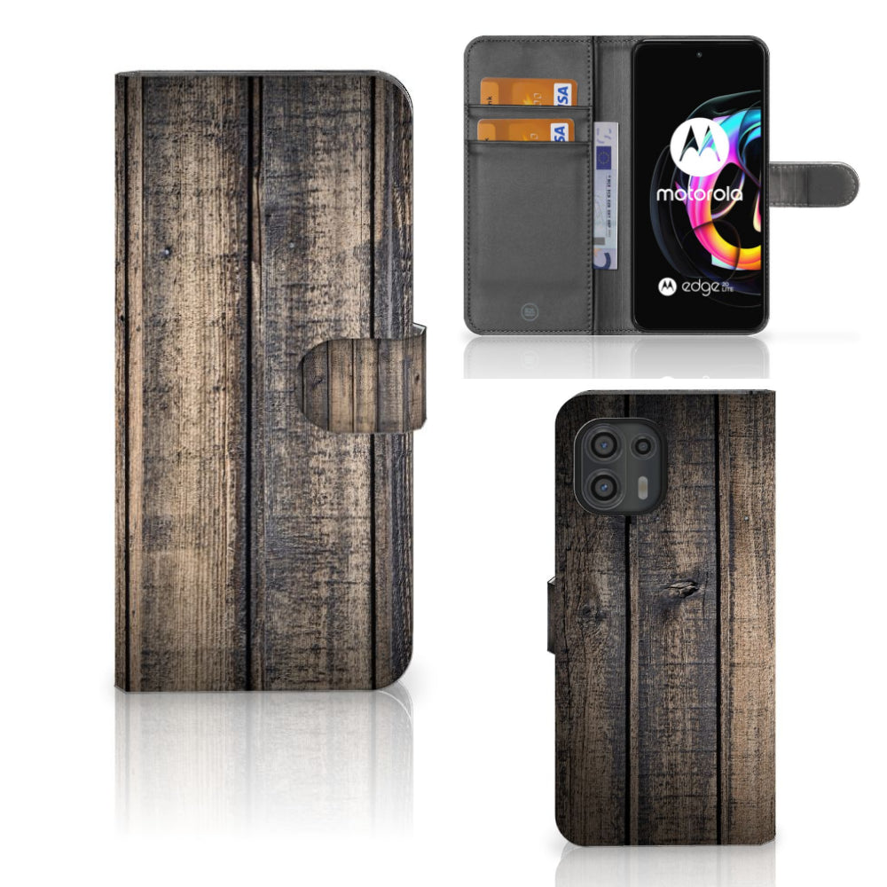 Motorola Edge 20 Lite Book Style Case Steigerhout