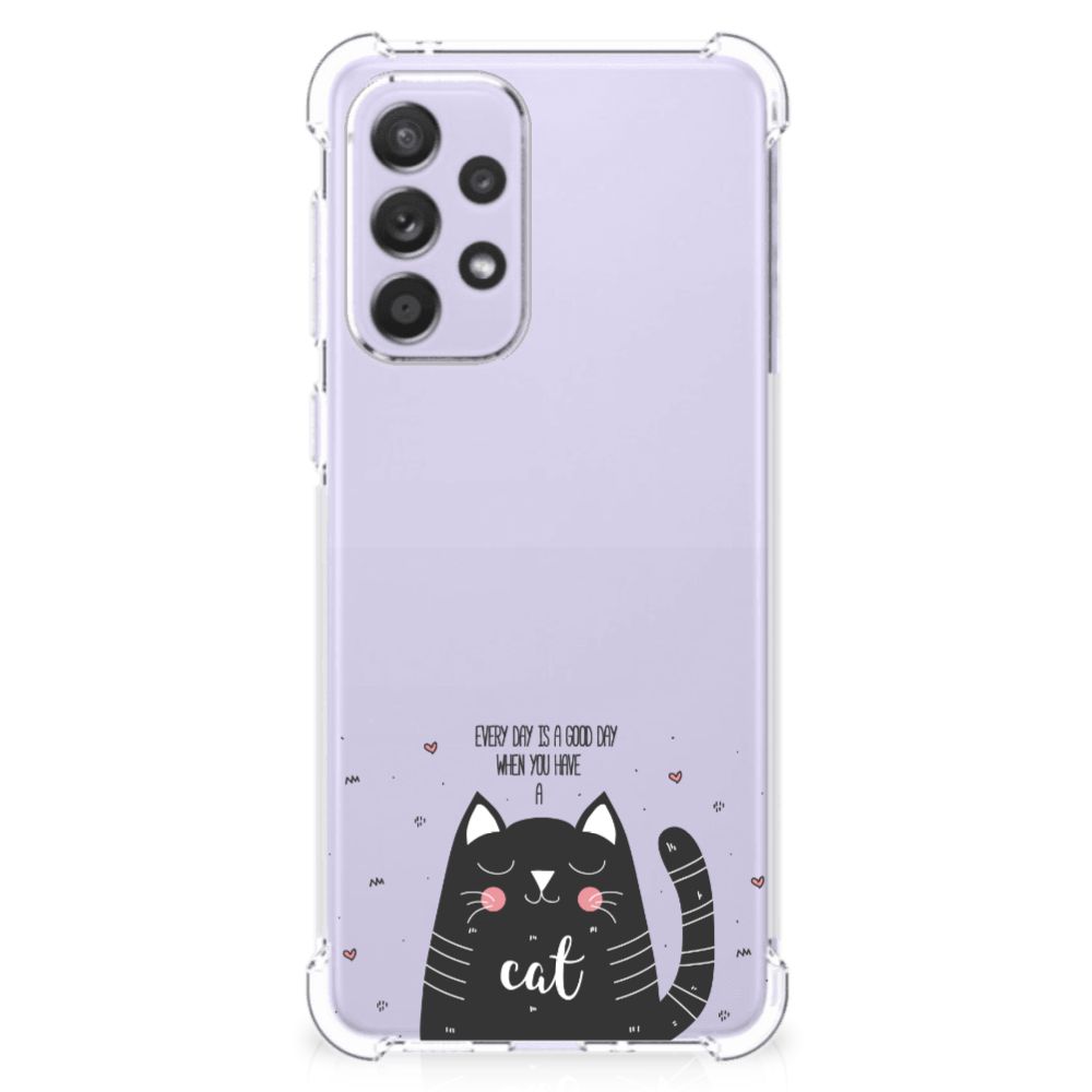 Samsung Galaxy A33 Stevig Bumper Hoesje Cat Good Day B2C Telecom