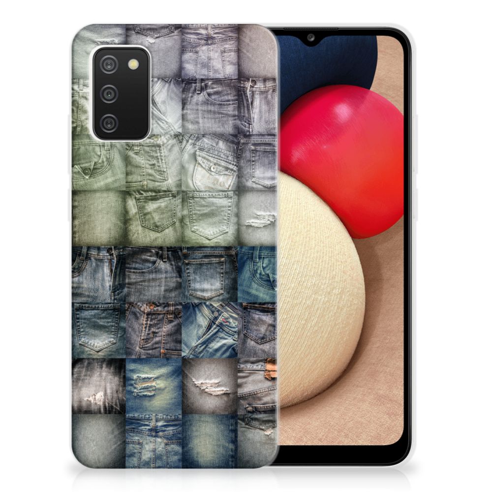 Silicone Back Cover Samsung Galaxy A02s Spijkerbroeken B2C Telecom