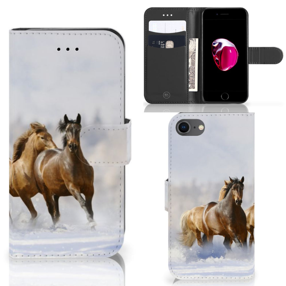 iPhone 7 | 8 | SE (2020) | SE (2022) Telefoonhoesje met Pasjes Paarden