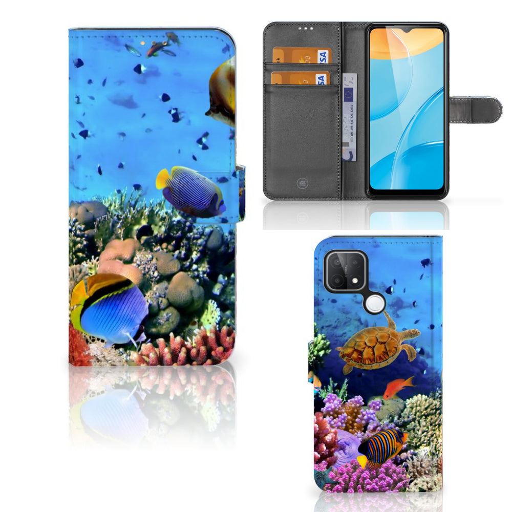 OPPO A15 Telefoonhoesje met Pasjes Vissen