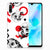 Silicone Back Case Huawei P30 Lite Skull Red