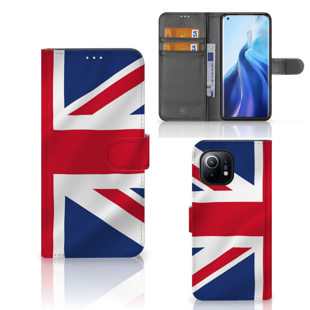 Xiaomi Mi 11 Bookstyle Case Groot-Brittannië