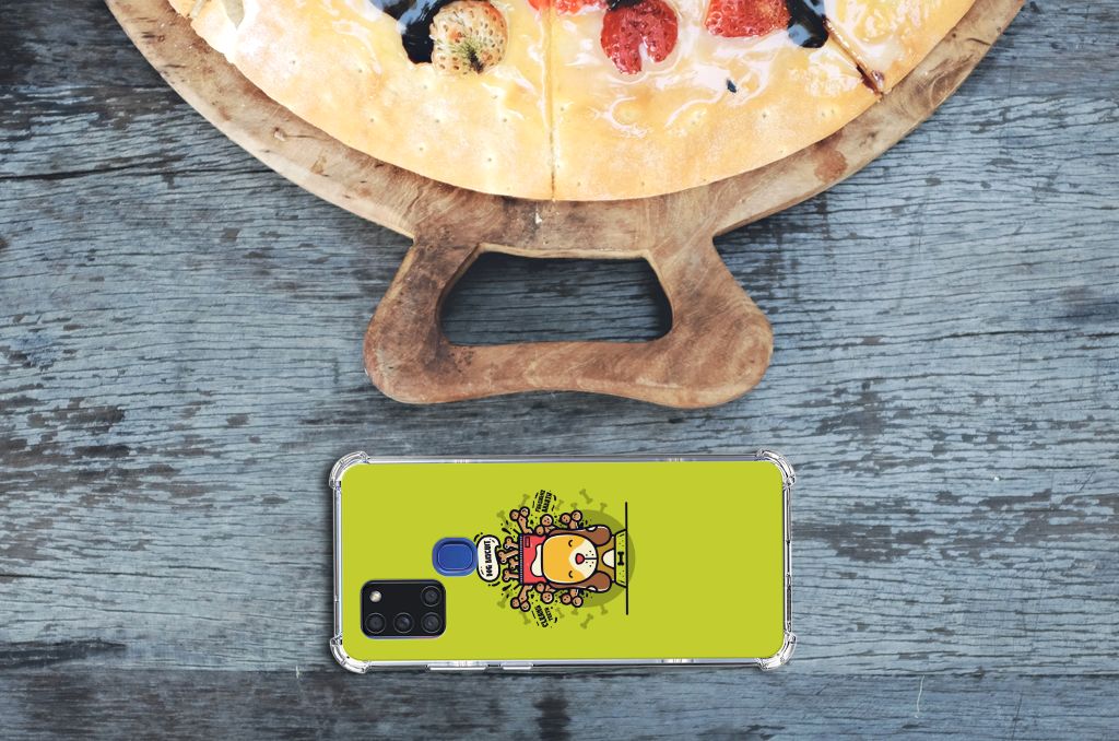 Samsung Galaxy A21s Stevig Bumper Hoesje Doggy Biscuit B2C Telecom