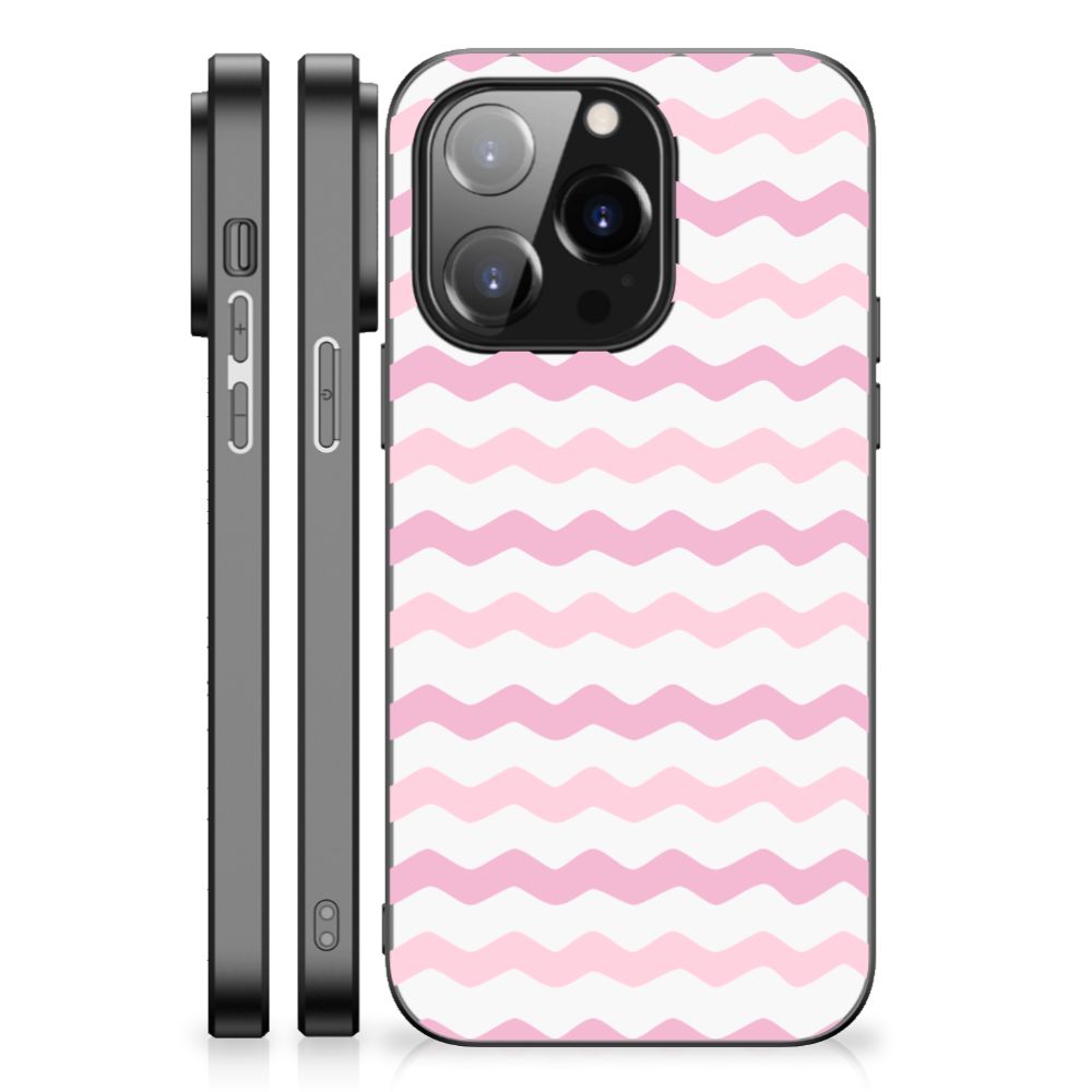 iPhone 14 Pro Back Case Waves Roze