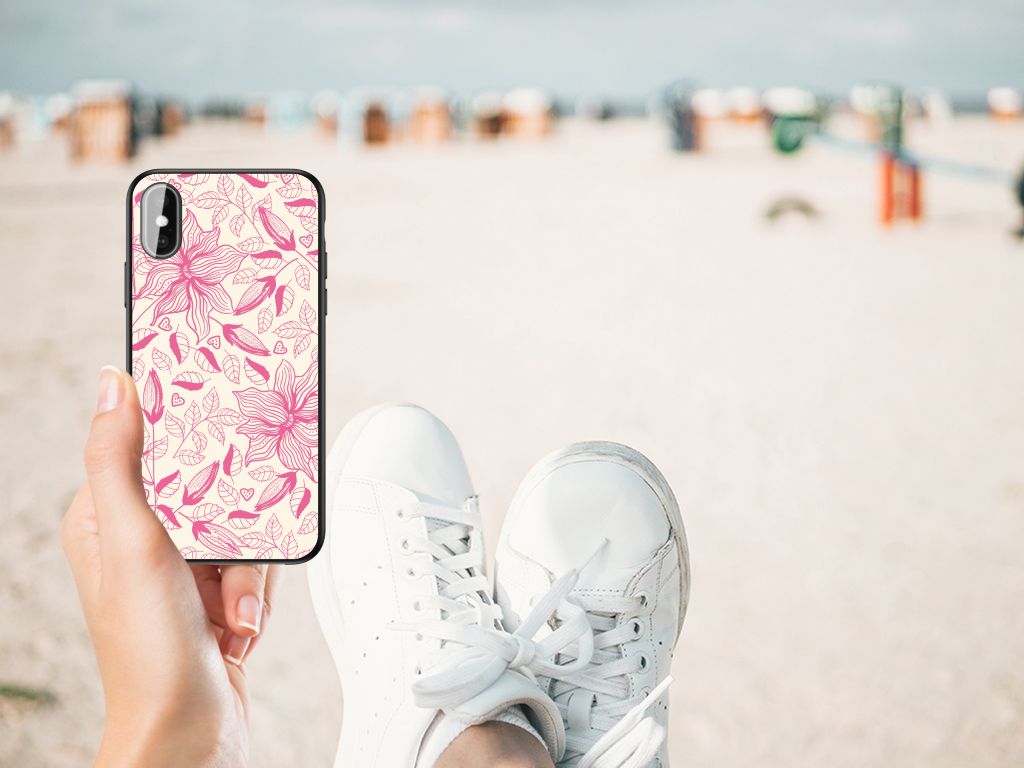 iPhone X | Xs Bloemen Hoesje Pink Flowers B2C Telecom