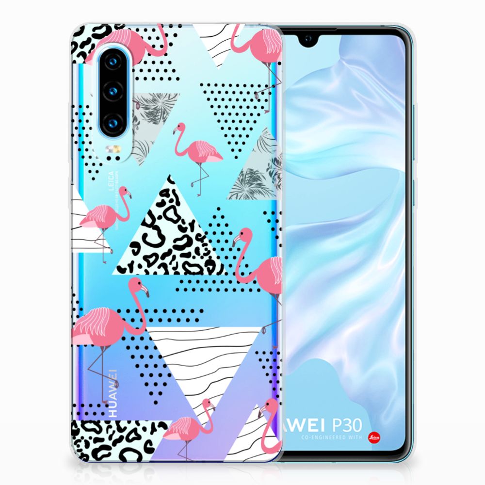 Huawei P30 TPU Hoesje Flamingo Triangle