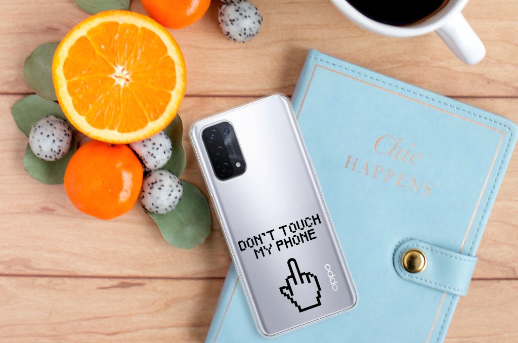 OPPO A93 5G Silicone-hoesje Finger Don't Touch My Phone B2C Telecom
