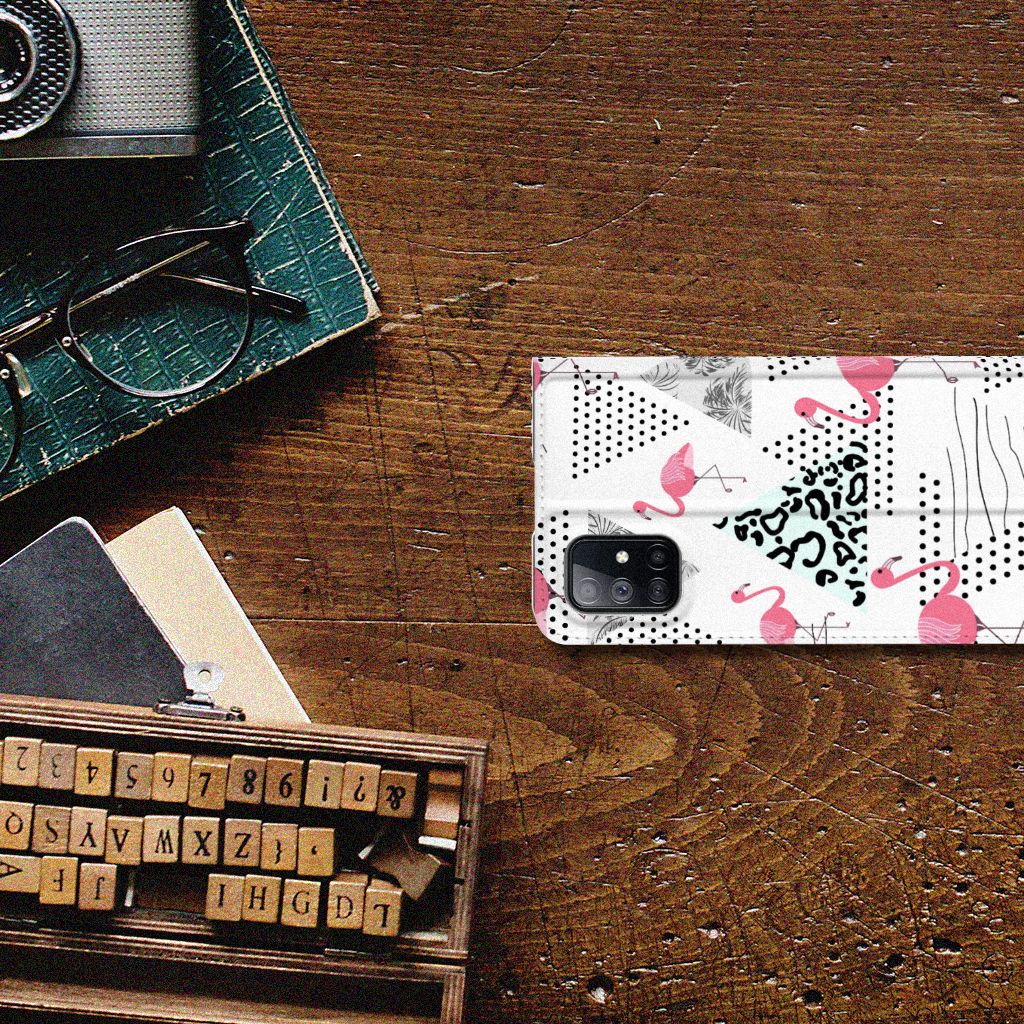 Samsung Galaxy M51 Hoesje maken Flamingo Triangle