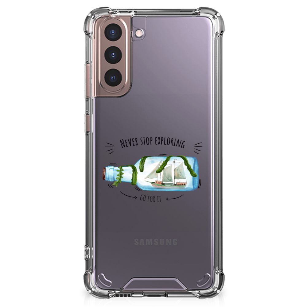 Samsung Galaxy S21 Plus Stevig Bumper Hoesje Boho Bottle B2C Telecom