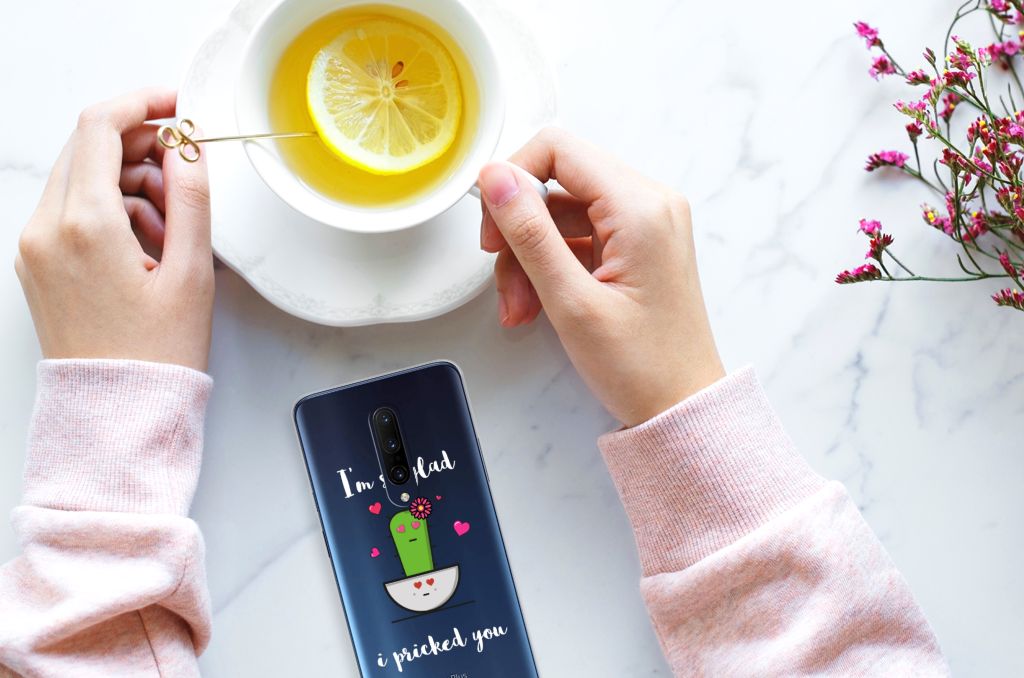 OnePlus 7 Pro Telefoonhoesje met Naam Cactus Glad
