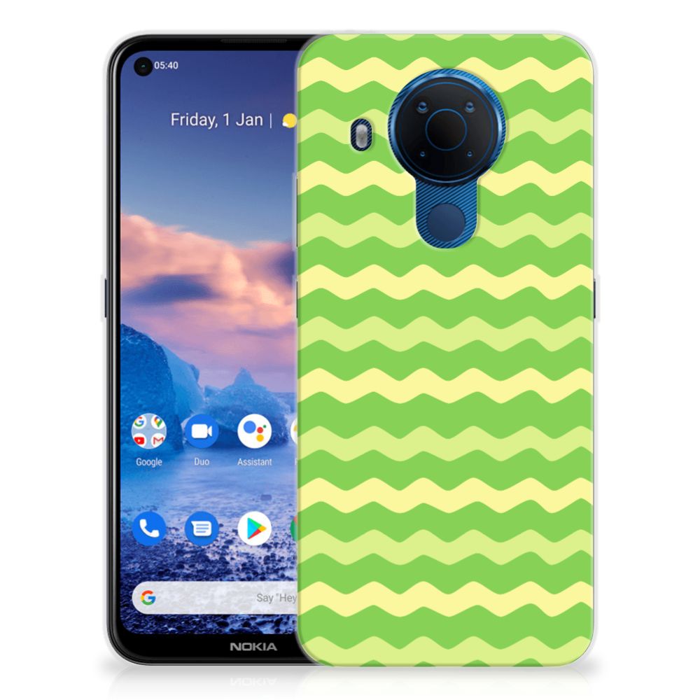 Nokia 5.4 TPU bumper Waves Green