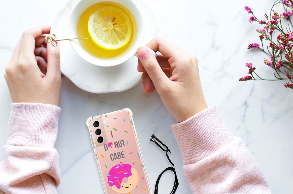 Samsung Galaxy S21 FE Beschermhoes Donut Roze B2C Telecom
