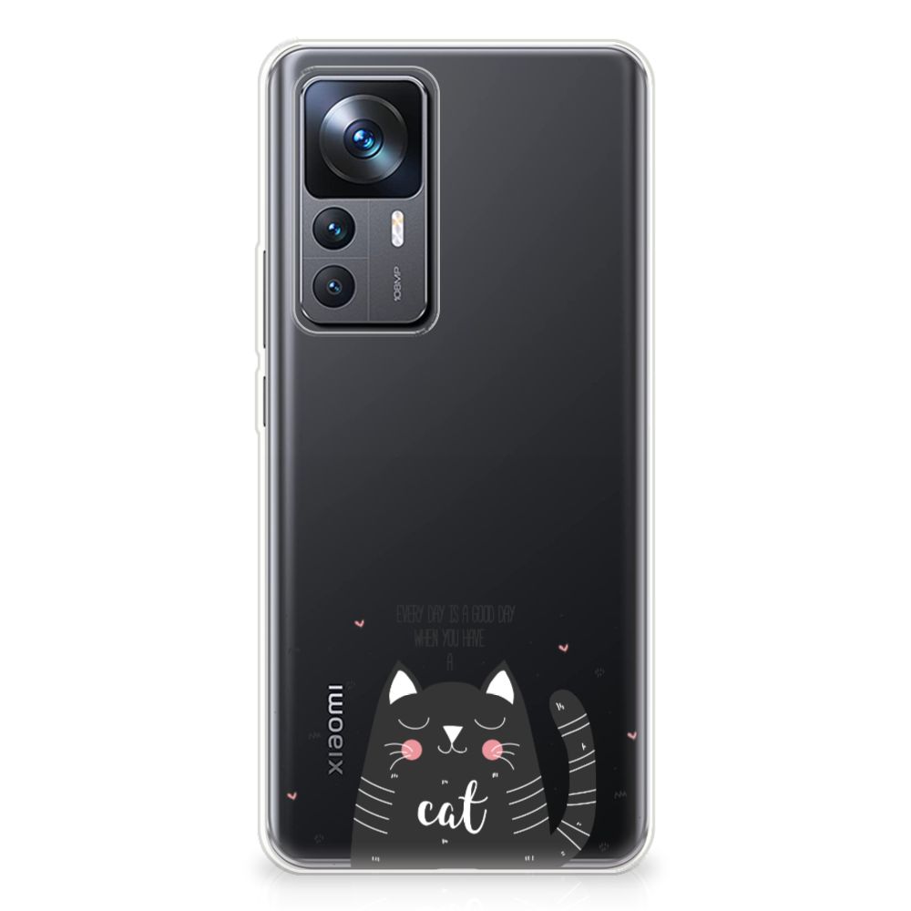 Xiaomi 12T | 12T Pro Telefoonhoesje met Naam Cat Good Day B2C Telecom