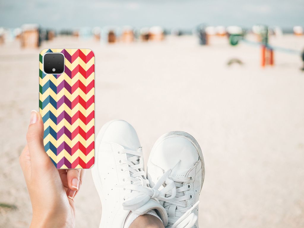 Google Pixel 4 TPU bumper Zigzag Multi Color B2C Telecom