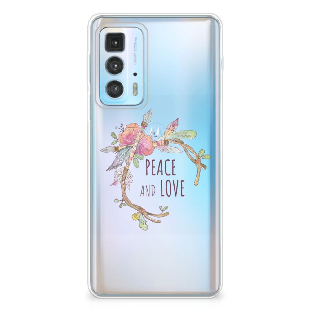 Motorola Edge 20 Pro Telefoonhoesje met Naam Boho Text B2C Telecom