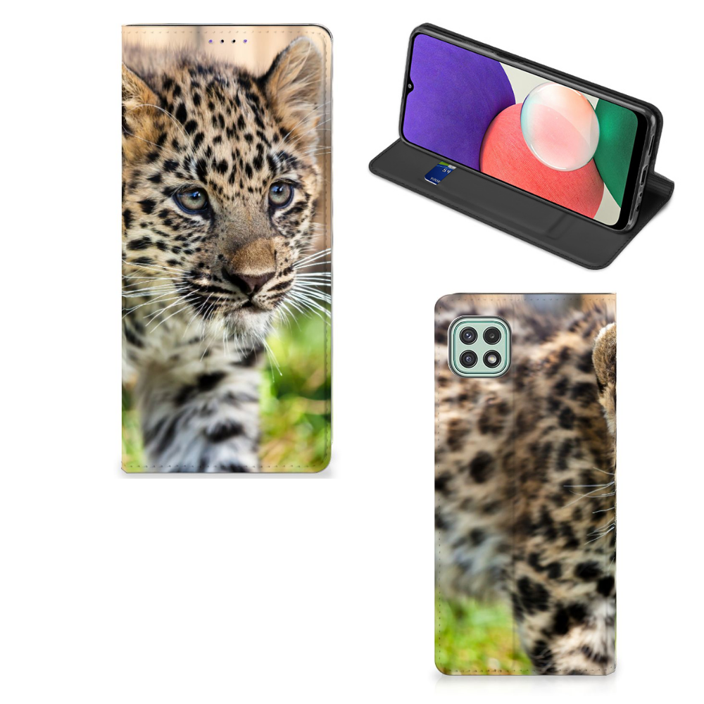 Samsung Galaxy A22 5G Hoesje maken Baby Luipaard - B2C Telecom