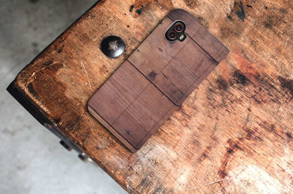 Samsung Galaxy Xcover 6 Pro Book Wallet Case Old Wood - B2C Telecom